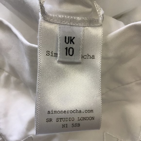 SIMONE ROCHA WHITE COTTON EYELET SHORTS - Picture 5 of 6